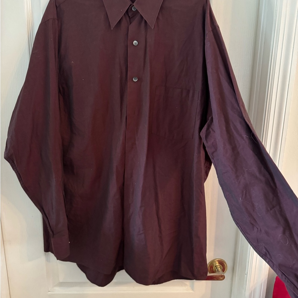 DKNY Red Casual Button Down Shirt
